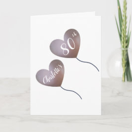 cartão de aniversário de 90 personalizado de balõe