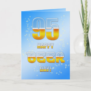 Cartão de aniversário de 95 anos da Feliz Beer Day