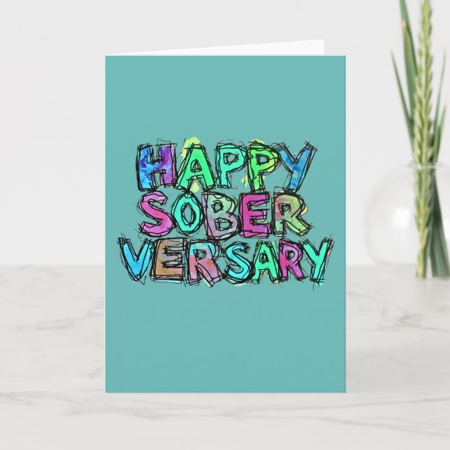 Cartão de aniversário de AA com envelope 5x7 (Frente)