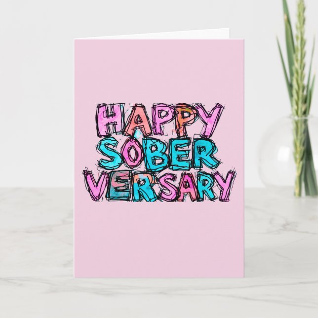 Cartão de aniversário de AA com envelope 5x7 (Frente)
