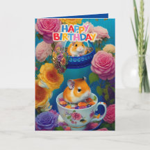 Cartão de Aniversário de Adoráveis e Divertidos Ha