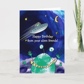 Cartão de Aniversário de alienígena