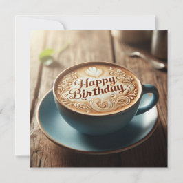 Cartão de aniversário de amante de café