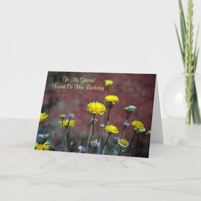 Cartão de Aniversário de Amigo Especial (Frente)