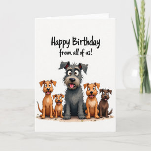 Cartão de Aniversário de Amigos Cães Alegres
