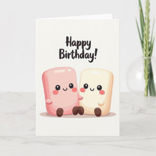 Cartão de Aniversário de Amigos Doces