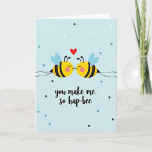 Cartão de Aniversário de Amor Abelhas Felizes