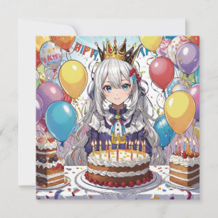 Cartão de aniversário de animação B