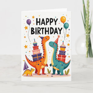 Cartão de Aniversário de Animal com Chapéu de Fest
