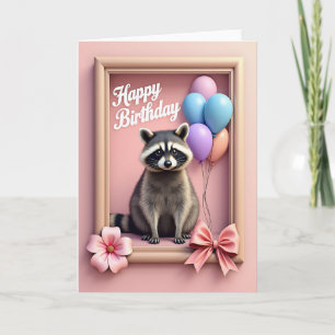 Cartão de Aniversário de Animal Fofo
