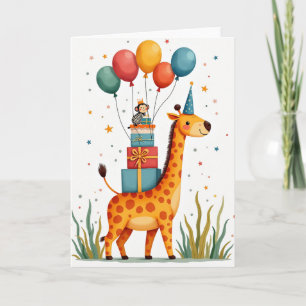 Cartão de Aniversário de Animal Malhado