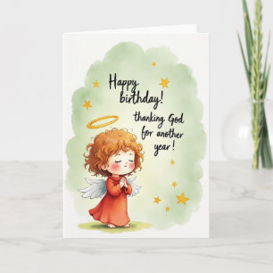 Cartão de Aniversário de Anjo Grato