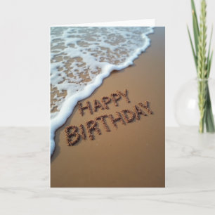 Cartão de Aniversário de Arte em Areia