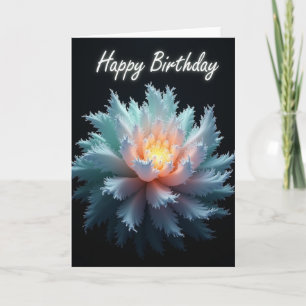 Cartão de Aniversário de Arte Fractal