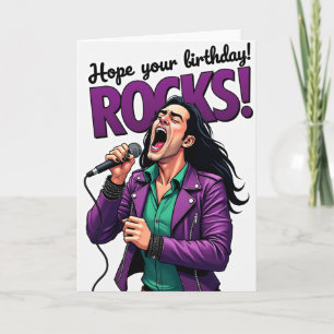 Cartão de Aniversário de Artista Rock