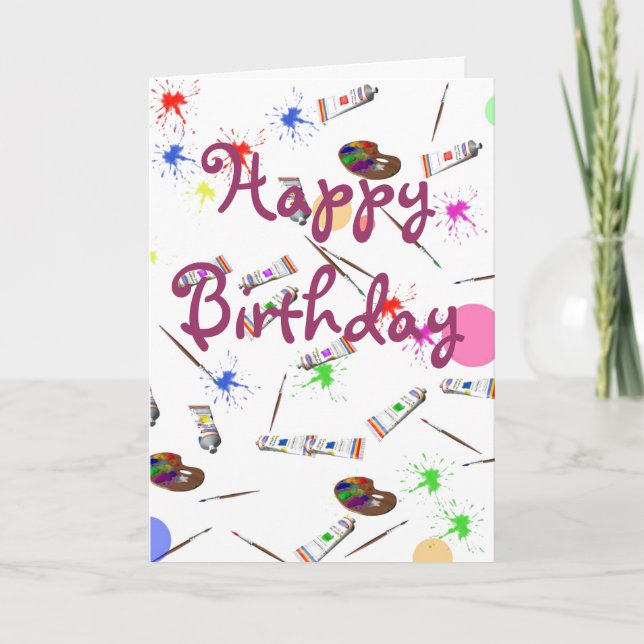 Cartão de aniversário de artistas (Frente)