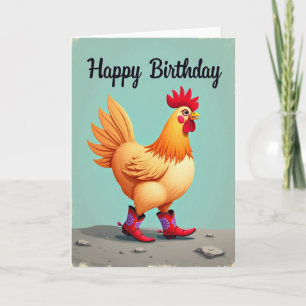 Cartão de Aniversário de Ave Caprichosa
