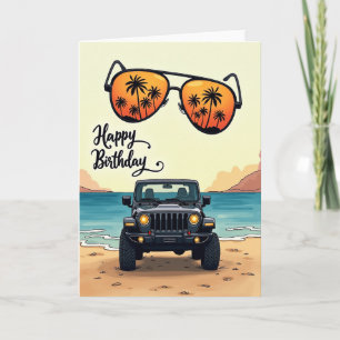Cartão de Aniversário de Aventura Festiva
