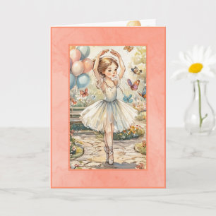 Cartão de Aniversário de Bailarina para Download D