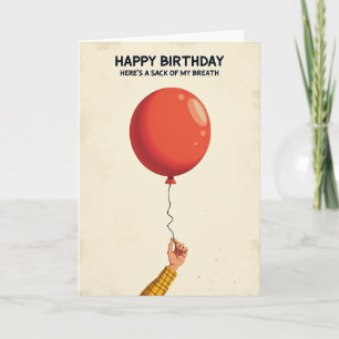 Cartão de Aniversário de Balão Divertido