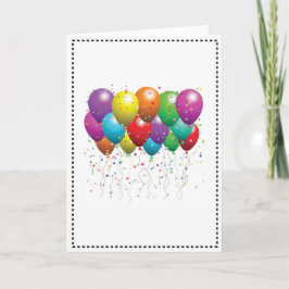 CARTÃO DE ANIVERSÁRIO DE BALÃO PERSONALIZADO