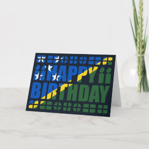 Cartão de Aniversário de Bandeira das Ilhas Salomã