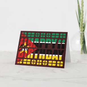Cartão de Aniversário de Bandeira de Moçambique