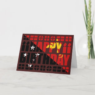 Cartão de Aniversário de Bandeira Papua Nova Guiné