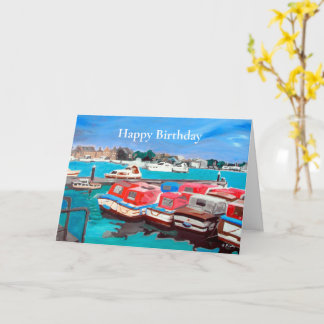 Cartão de Aniversário de Barcos Diurnos de Oulton