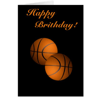 Cartão de Aniversário de Basquete