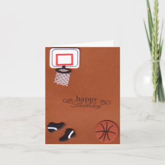 Cartão de Aniversário de Basquete