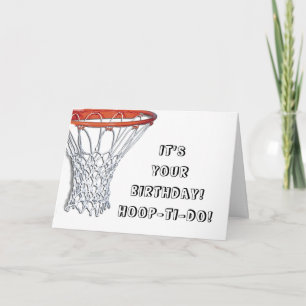 cartão de aniversário de basquetebol