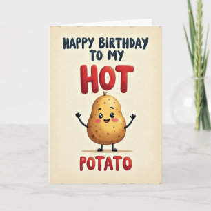 Cartão de Aniversário de Batata Alegre