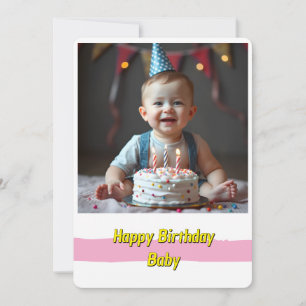 Cartão de aniversário de bebê alegre - Download in