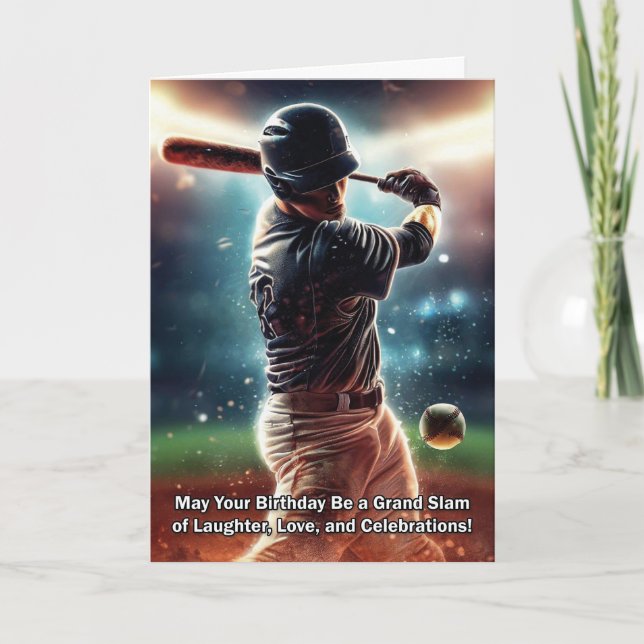 Cartão de Aniversário de Beisebol (Frente)
