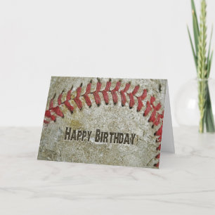 Cartão de Aniversário de Beisebol Antigo