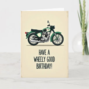 Cartão de Aniversário de Bicicleta Antiga