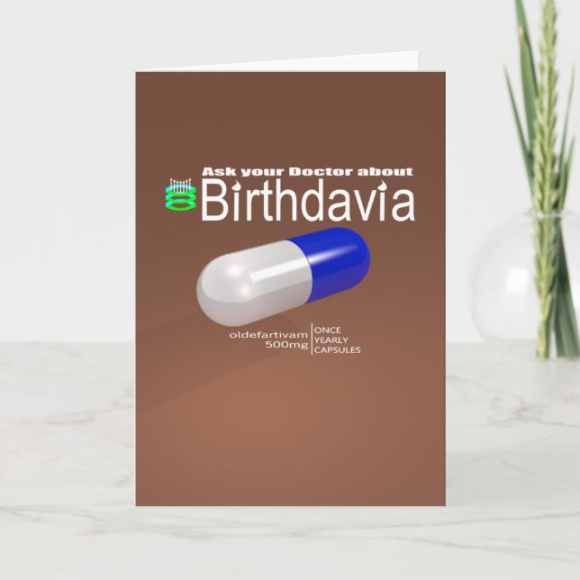 Cartão de aniversário de "Birthdavia" (Frente)