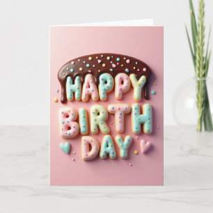 Cartão de Aniversário de Biscoito