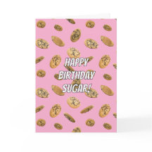 Cartão de Aniversário de Biscoito Chip de Chocolat