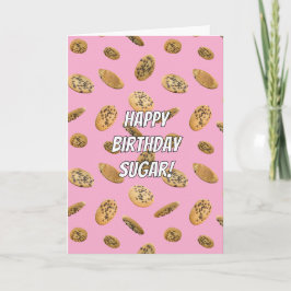 Cartão de Aniversário de Biscoito Chip de Chocolat