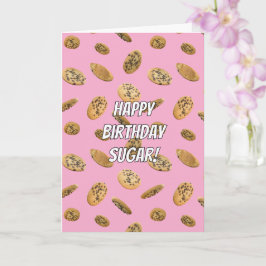 Cartão de Aniversário de Biscoito Chip de Chocolat