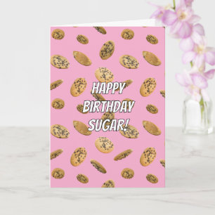 Cartão de Aniversário de Biscoito Chip de Chocolat