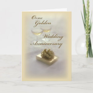 Cartão de Aniversário de Bodas de Ouro