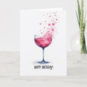 Cartão de Aniversário de Bolha Brilhante