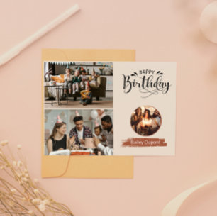 Cartão de aniversário de bolo bonito