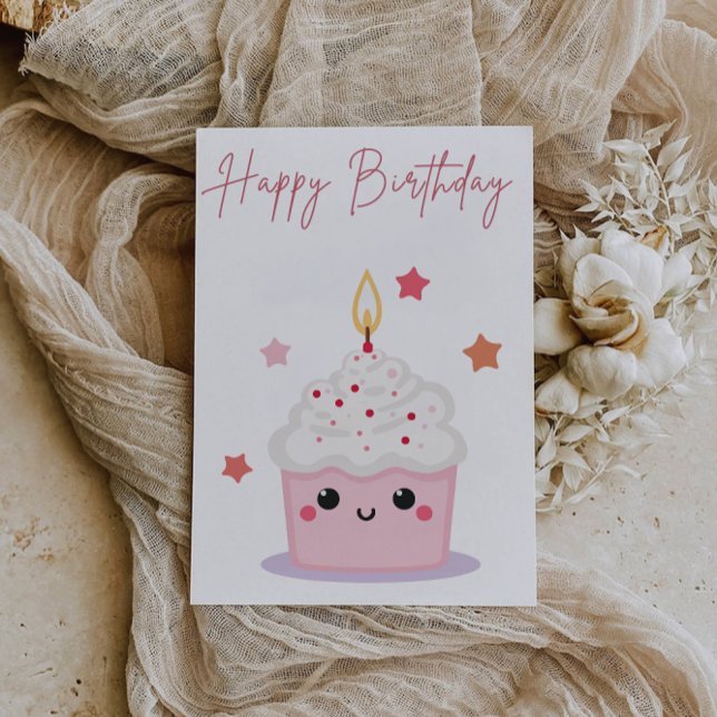 Cartão de aniversário de bolo bonito (Cute cake birthday card)