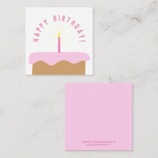 Cartão de Aniversário de Bolo Brilhante Ilustrado