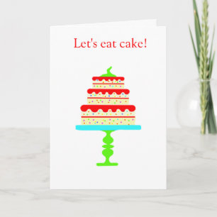 Cartão de Aniversário de Bolo de Aniversário Co