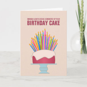 Cartão de Aniversário De Bolo De Aniversário Com E